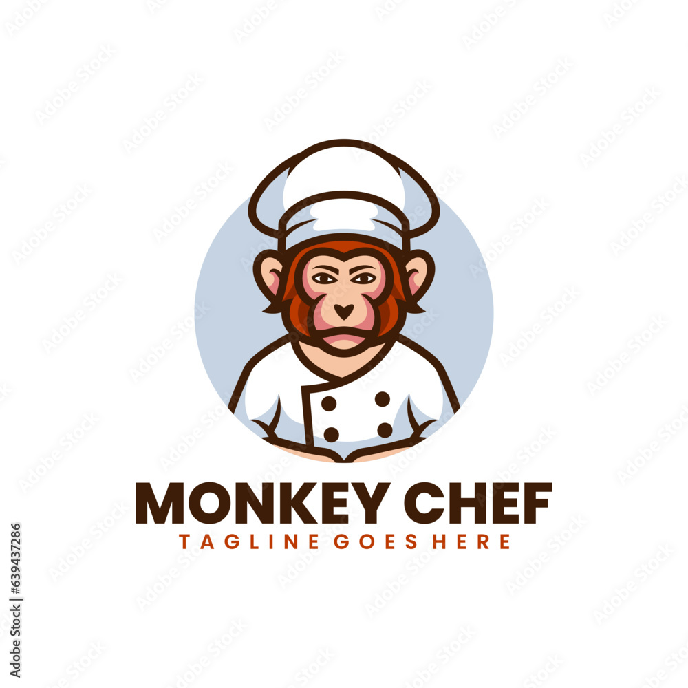 monkey chef mascot logo design