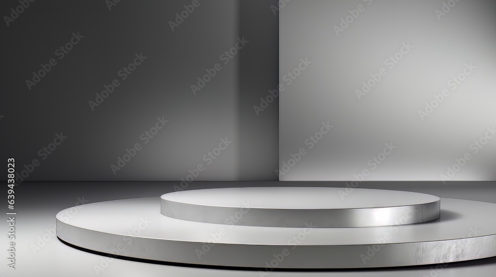 Abstract minimalistic white scene with geometric shapes. visualization AI Abstract minimalistic white scene with geometric shapes. visualization AI