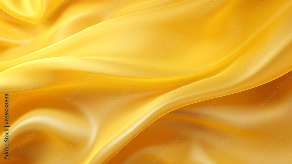 Elegance abstract soft focus wave glossy yellow fabric use for background Elegance abstract soft focus wave glossy yellow fabric use for background