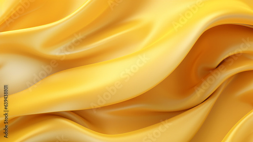 Elegance abstract soft focus wave glossy yellow fabric use for background