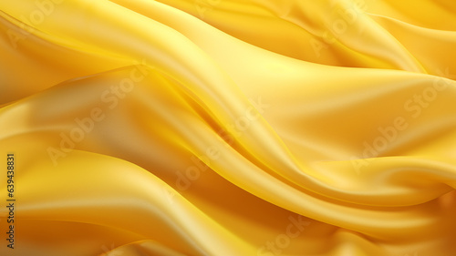 Elegance abstract soft focus wave glossy yellow fabric use for background