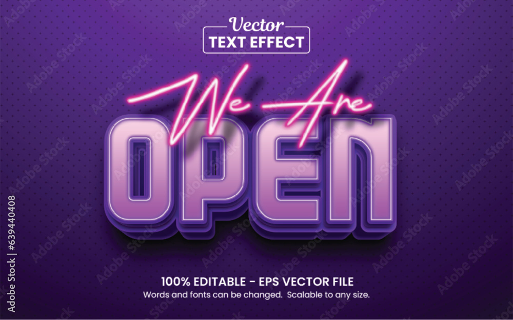 Glowing night Show neon light, Editable Graphic Style text effect Glowing night Show neon light, Editable Graphic Style text effect