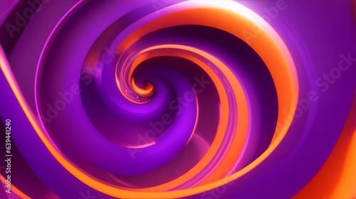 渦巻き、紫とオレンジ、柔らかい形状、背景｜Swirls, purple and orange, soft shapes, background. Generative AI