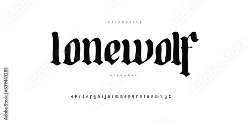 Metal Gothic lowercase bold distracted blackletter font