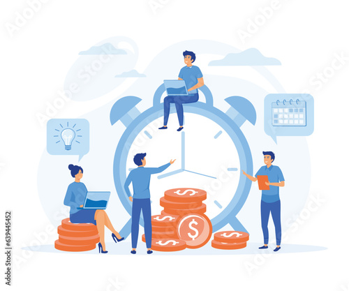 A Term Of Objective Evaluation Possibilities. Close the Alarm Clock. flat vector modern illustration