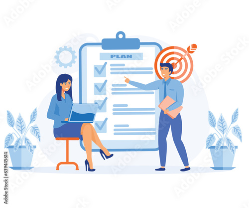 business planning, destination, business work flow, time management, planning, task app, teamwork, meeting. flat vector modern illustration