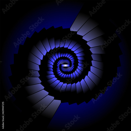abstract blue spiral