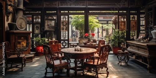 illustration of a traditional Chinese teahouse, generative AI © VALUEINVESTOR