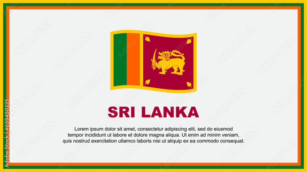 Sri Lanka Flag Abstract Background Design Template. Sri Lanka Independence Day Banner Social Media Vector Illustration. Sri Lanka Banner