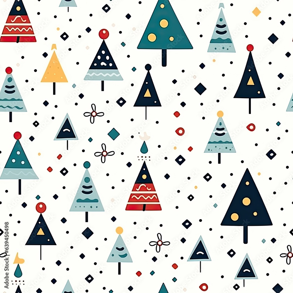 Celebrate the holidays with this lively and colorful Christmas pattern featuring beautifully decorated Christmas trees. for adding a festive touch to your wallpapers, patterns, and web backgrounds. Celebrate the holidays with this lively and colorful Christmas pattern featuring beautifully decorated Christmas trees. for adding a festive touch to your wallpapers, patterns, and web backgrounds.