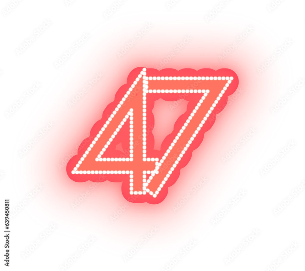 Glowing Red Neon Alphabet Letters, Numbers, and Symbol Signs On White Background Glowing Red Neon Alphabet Letters, Numbers, and Symbol Signs On White Background
