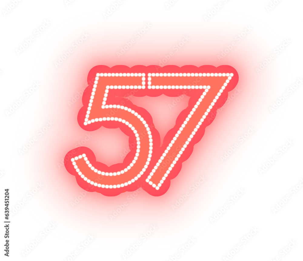 Glowing Red Neon Alphabet Letters, Numbers, and Signs on White Background Glowing Red Neon Alphabet Letters, Numbers, and Signs on White Background