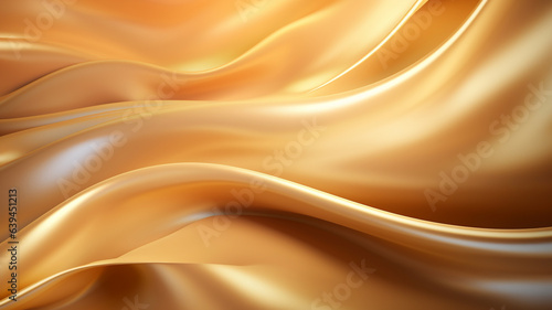 Elegance abstract soft focus wave glossy Gold fabric use for background