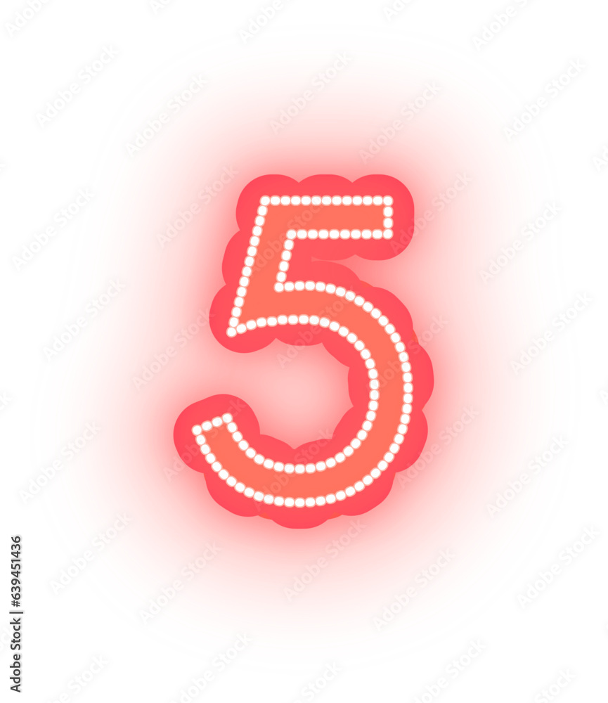 Glowing Red Neon Light Alphabet Letters, Numbers Signs Glowing Red Neon Light Alphabet Letters, Numbers Signs