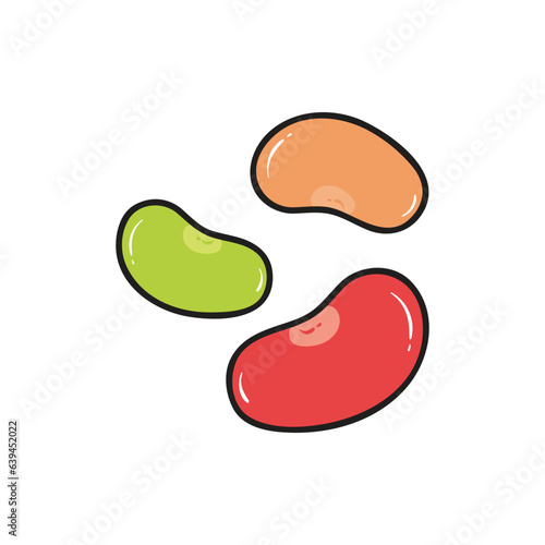 Cartoon Candy Illustration Isolated In White. sweet candy cartoon images