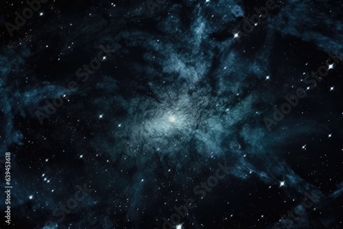depictive painting the stars are black and brilliant as one ascends into space. Generative AI