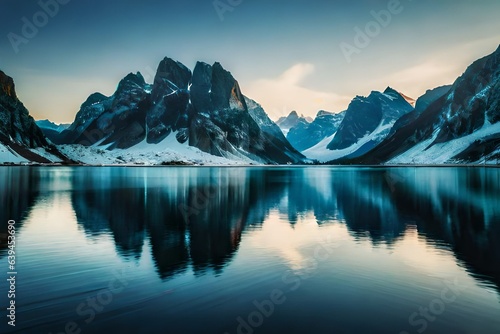 lake in mountains generated ai © kashif 2158