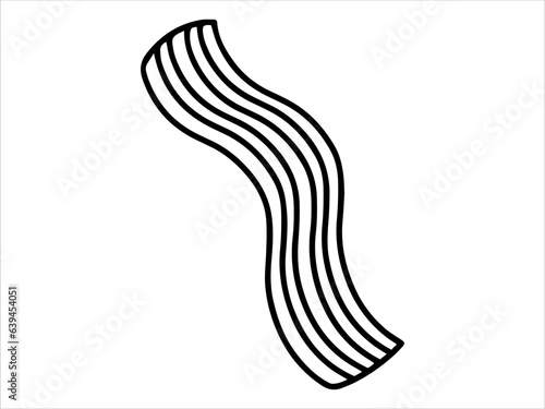 Food Outline Bacon or Fast Food Line Art icon