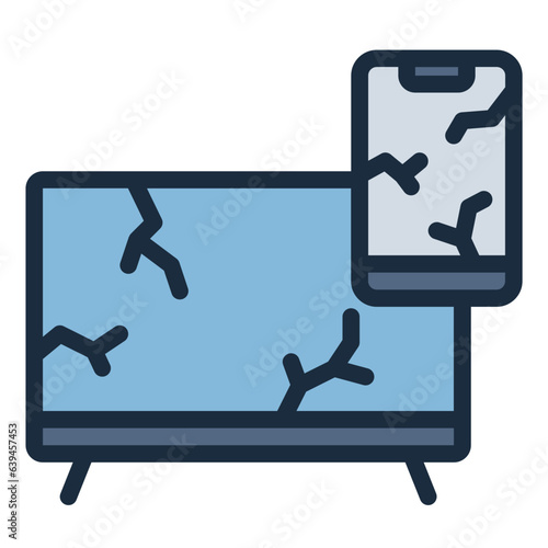 Electronic Waste filled line icon
