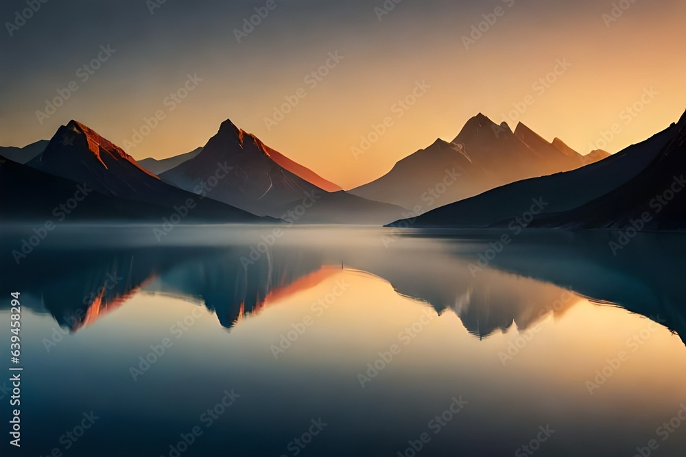 sunrise in the mountains Generated Ai sunrise in the mountains Generated Ai