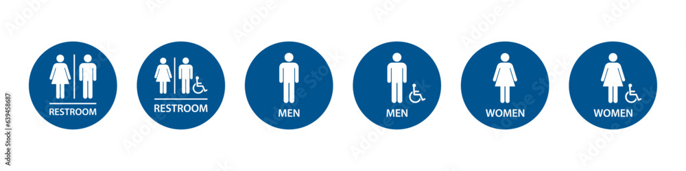 Restroom sign set Restroom sign set