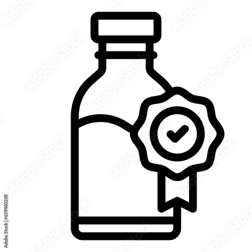 Milk Bootle top Quality Control outline icon