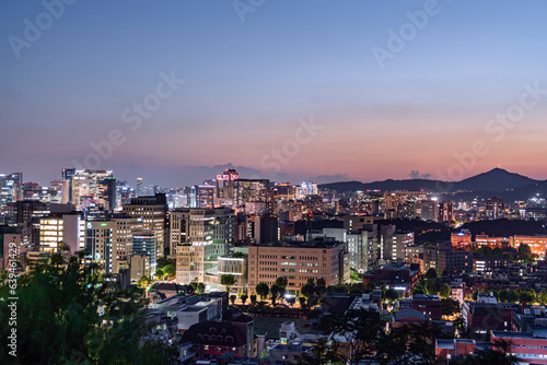 종로야경-낙산에서 바라 본-서울, 대한민국 