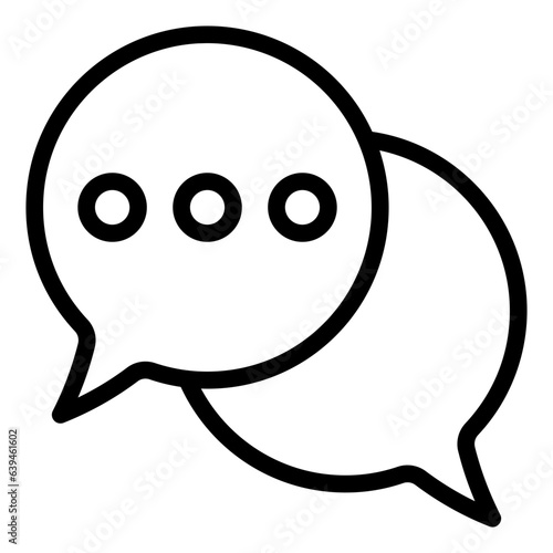 Chat message outline icon