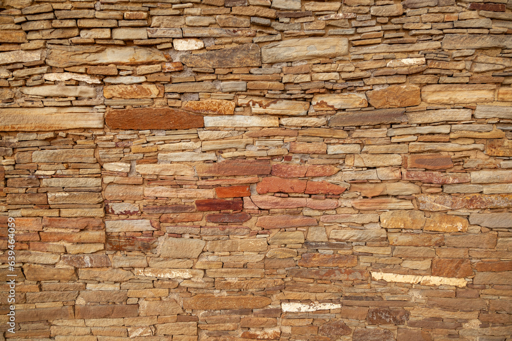 Fototapeta premium Brick Wall Tight, Chaco Canyon National Park, New Mexico, USA