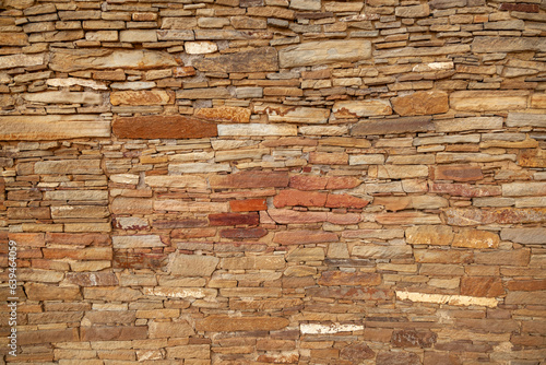 Brick Wall Tight  Chaco Canyon National Park  New Mexico  USA