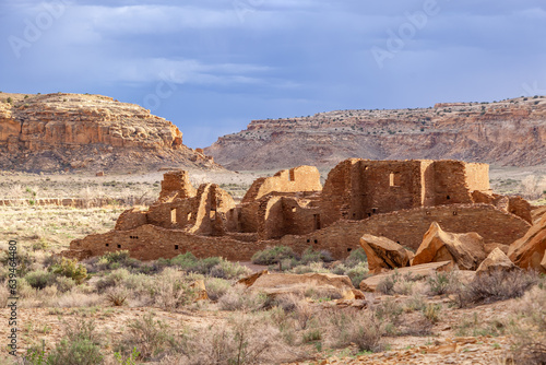 Ruins, Chaco Canyon National Park, New Mexico, USA photo