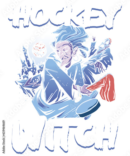 Photography Hockey Witch Spooky Halloween Sports Ice Hockey