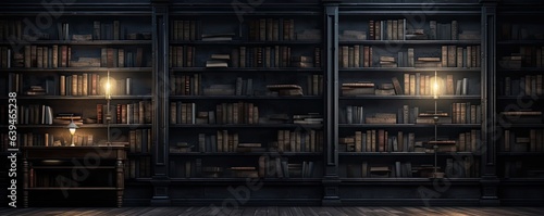 Blurred and Softened Image of Vintage Antique Library Books Arranged on Shelves, Ideal for Utilization as a Background in Video Conferencing Settings.