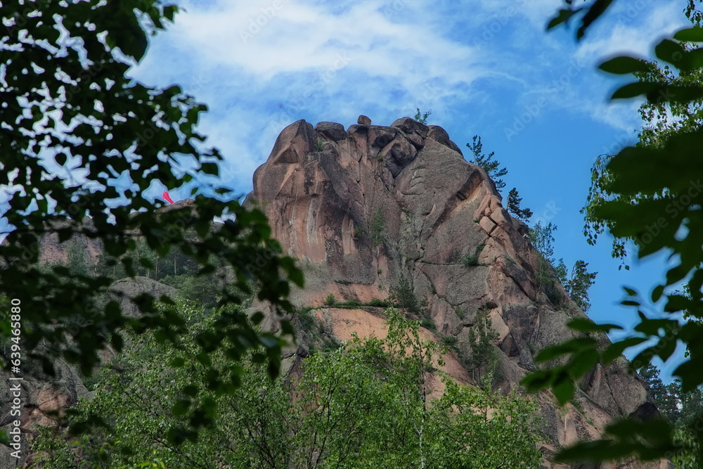 Rock outcrops in the Krasnoyarsk Stolby Reserve.