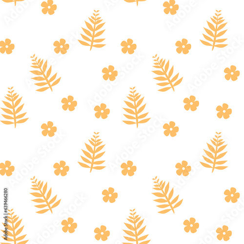 Seamless pattern hand-drawn with tropical leaves. floral seamless pattern with leaves The geometric pattern with lines. Seamless vector background. for paper,cover,interior deecor,texture,fabric