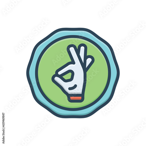 Color illustration icon for appropriate