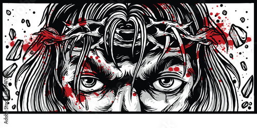 Jesus Eye Design Vector