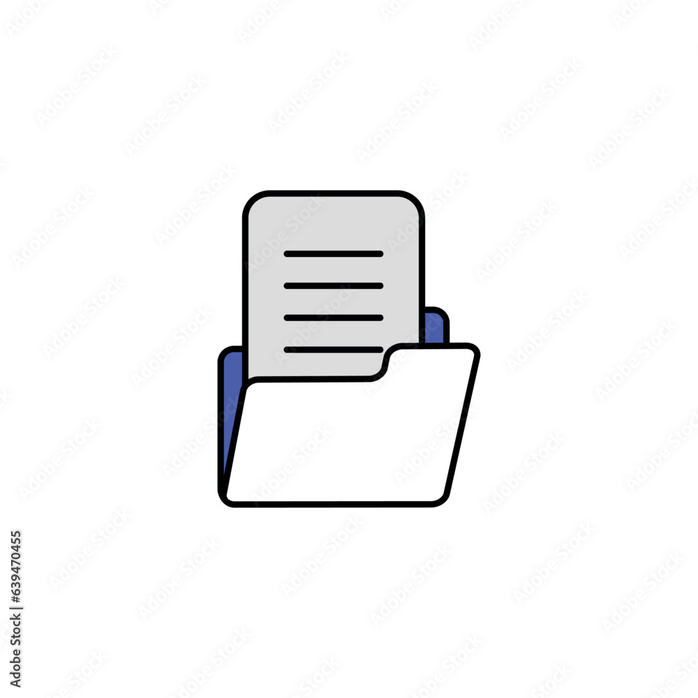 Folder icon design with white background stock illustration Folder icon design with white background stock illustration