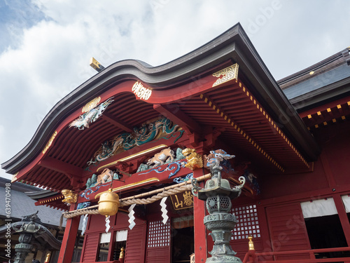 武蔵御嶽神社の拝殿 Fototapet