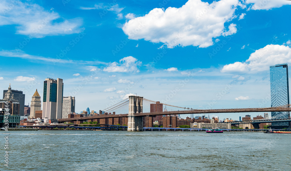 architecture of historic bridge in brooklyn. urban bridge architecture. cityscape of brooklyn bridge in manhattan. brooklyn bridge in new york. panoramic view on brooklyn. panorama architecture of historic bridge in brooklyn. urban bridge architecture. cityscape of brooklyn bridge in manhattan. brooklyn bridge in new york. panoramic view on brooklyn. panorama