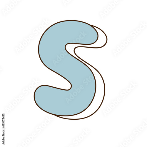 Cute 3d alphabet "S"