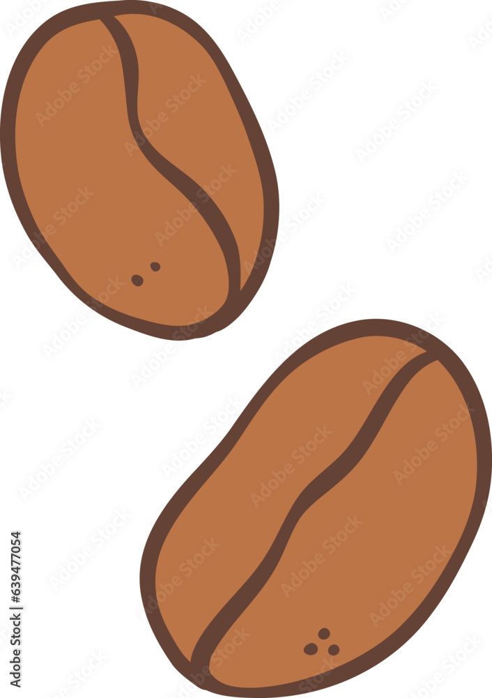 coffee beans doodle outline coffee beans doodle outline