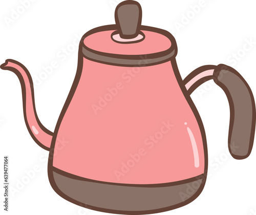 Perlator skettle coffee pot doodle outline