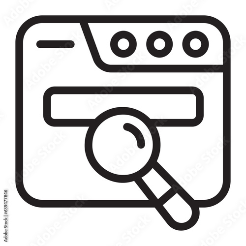 search engine line icon