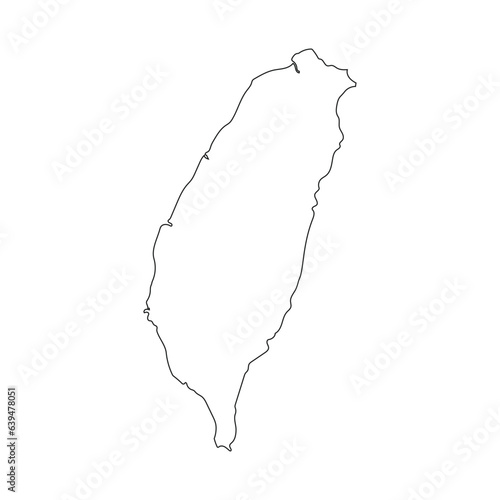 taiwan map icon vector