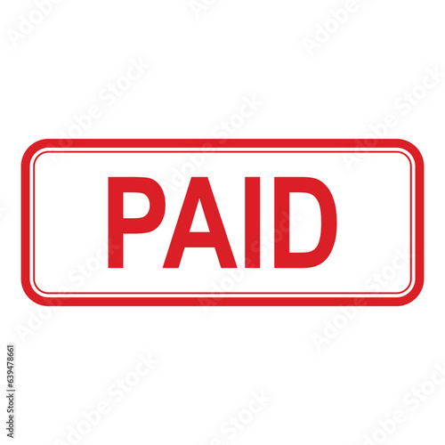 Paid icon vector
