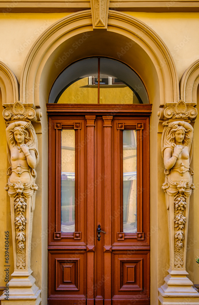 beautiful old door at a historic building