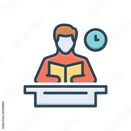 Color illustration icon for preparation 