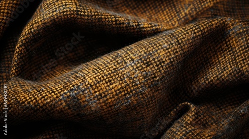 A textured abstract fabric resembling tweed with a woven pattern and earthy tones, creating a timeless and sophisticated background