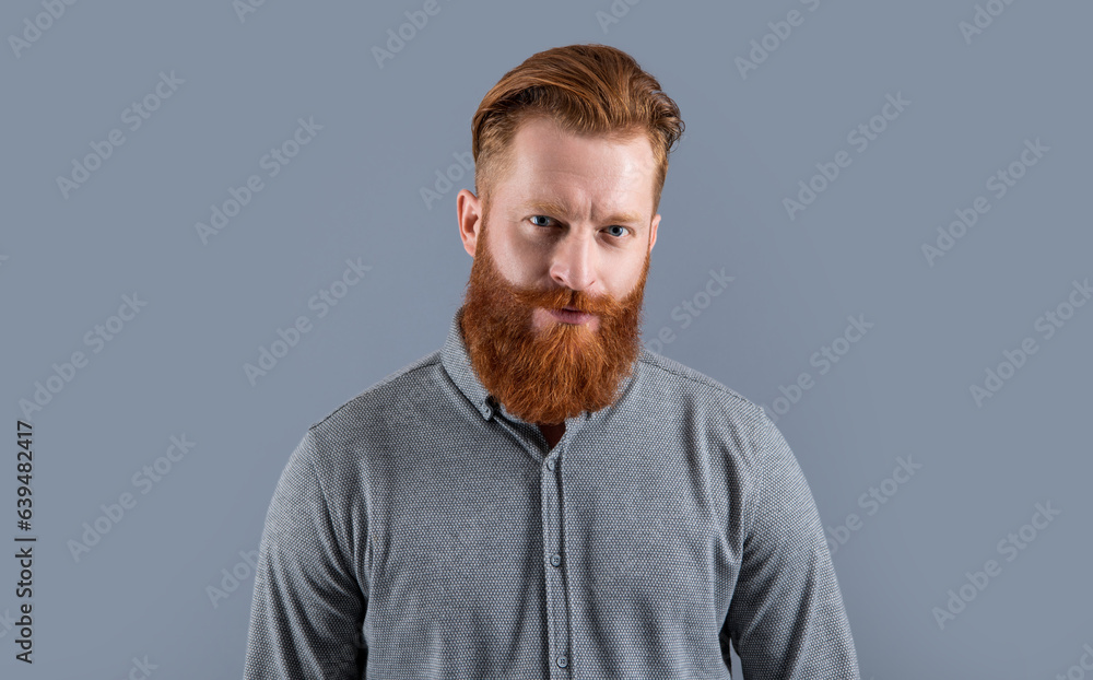 studio shot of unshaven man. beard care and barbering. handsome unshaven man has beard. unshaven man studio shot of unshaven man. beard care and barbering. handsome unshaven man has beard. unshaven man